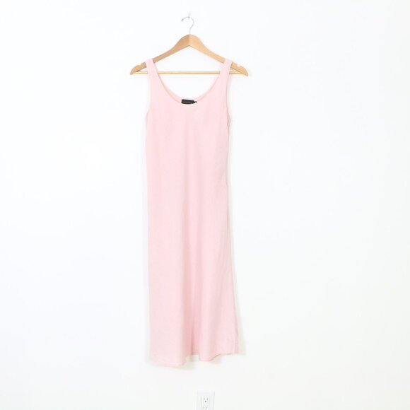 *Vintage 1990 Modissa Light Pink Linen Shift Dress - Picture 3 of 8